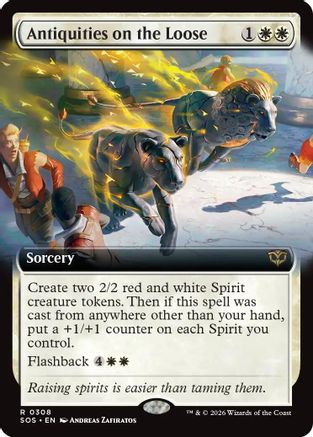 Antiquities on the Loose (Extended Art) |  (308) [Secrets of Strixhaven]