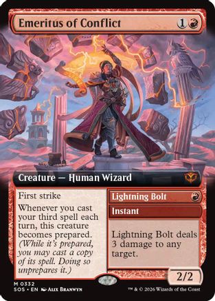 Emeritus of Conflict (Extended Art) |  (332) [Secrets of Strixhaven]