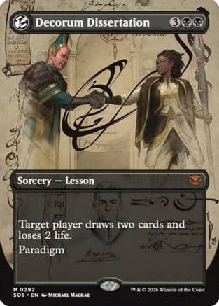 Decorum Dissertation (Borderless) |  (292) [Secrets of Strixhaven]