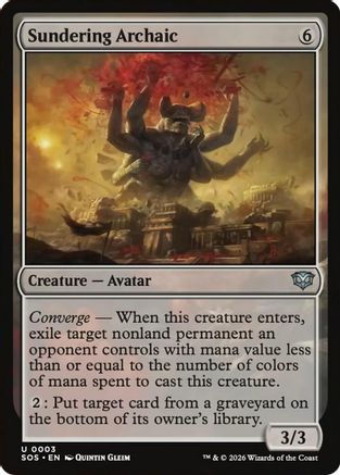 Sundering Archaic |  Foil (003) [Secrets of Strixhaven]