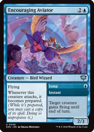 Encouraging Aviator |  Foil (046) [Secrets of Strixhaven]