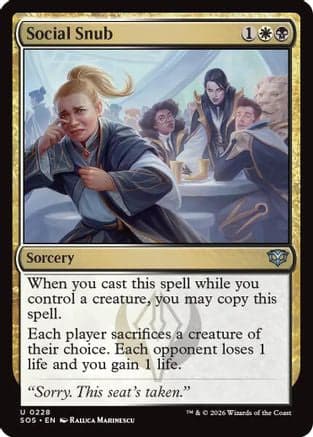 Social Snub |  Foil (228) [Secrets of Strixhaven]