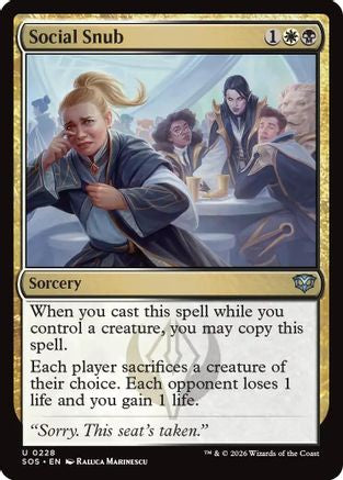 Social Snub |  Foil (228) [Secrets of Strixhaven]