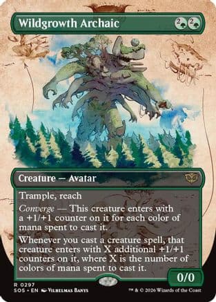Wildgrowth Archaic (Borderless) |  Foil (297) [Secrets of Strixhaven]