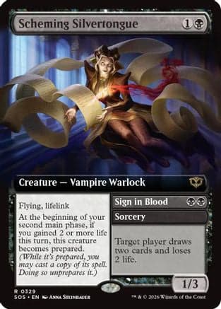 Scheming Silvertongue (Extended Art) |  Foil (329) [Secrets of Strixhaven]