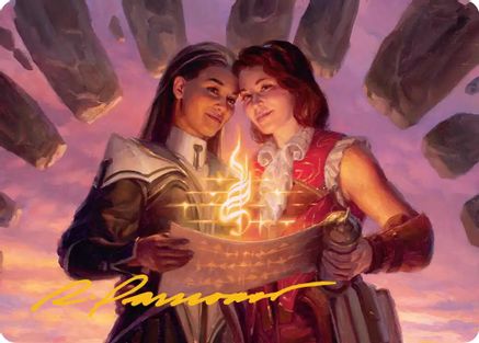 Joined Researchers Art Card (Gold-Stamped Signature) |  (005) [Art Series: Secrets of Strixhaven]