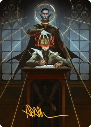 Vampiric Tutor Art Card (Gold-Stamped Signature) |  (045) [Art Series: Secrets of Strixhaven]