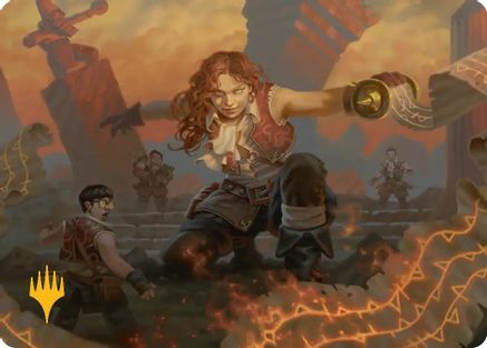 Zealous Lorecaster Art Card (Gold-Stamped Planeswalker Symbol) |  (014) [Art Series: Secrets of Strixhaven]
