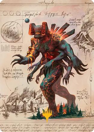 Magmablood Archaic Art Card (Gold-Stamped Planeswalker Symbol) |  (031) [Art Series: Secrets of Strixhaven]