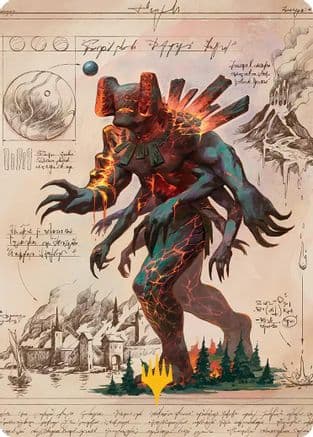 Magmablood Archaic Art Card (Gold-Stamped Planeswalker Symbol) |  (031) [Art Series: Secrets of Strixhaven]