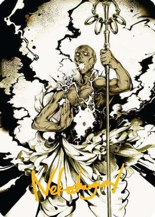 Burst Lightning Art Card (Gold-Stamped Signature) |  (051) [Art Series: Secrets of Strixhaven]