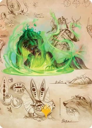 Germination Practicum Art Card (Gold-Stamped Planeswalker Symbol) |  (032) [Art Series: Secrets of Strixhaven]