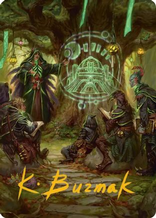 Sylvan Library Art Card (Gold-Stamped Signature) |  (042) [Art Series: Secrets of Strixhaven]