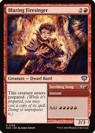 Blazing Firesinger |  Foil (109) [Secrets of Strixhaven]