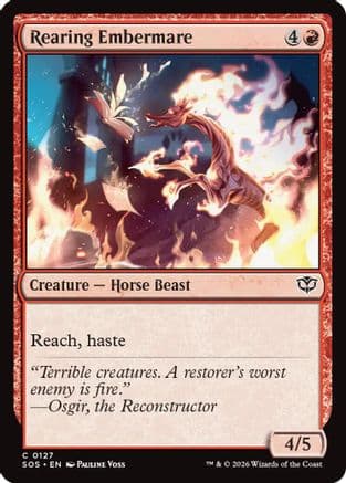 Rearing Embermare |  Foil (127) [Secrets of Strixhaven]