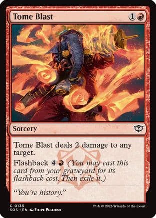 Tome Blast |  Foil (135) [Secrets of Strixhaven]