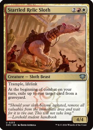 Startled Relic Sloth |  (233) [Secrets of Strixhaven]