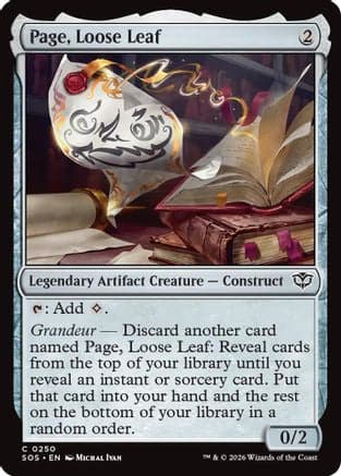 Page, Loose Leaf |  (250) [Secrets of Strixhaven]
