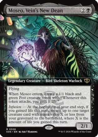 Moseo, Vein's New Dean (Extended Art) |  Foil (326) [Secrets of Strixhaven]