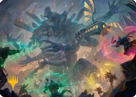 Moment of Reckoning Art Card (Gold-Stamped Planeswalker Symbol) |  (019) [Art Series: Secrets of Strixhaven]