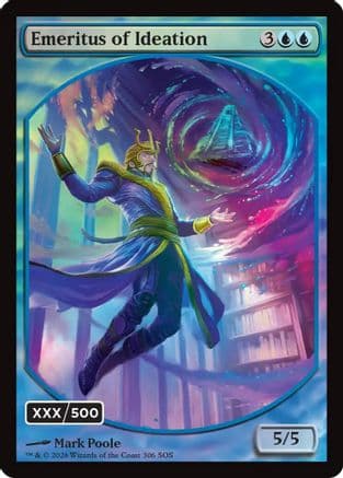 Emeritus of Ideation (Retro Frame) (Serial Numbered) (Double Rainbow Foil) |  Foil (306) [Secrets of Strixhaven]