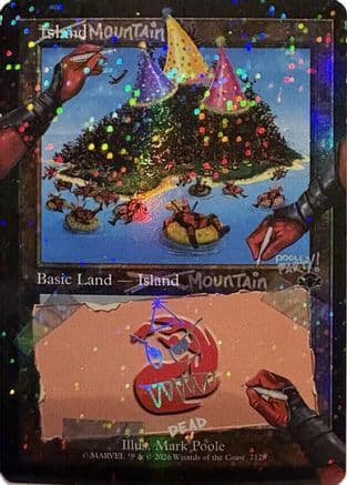 Mountain (7128) (Pool Party Foil) |  Foil (7128) [Secret Lair Drop Series]