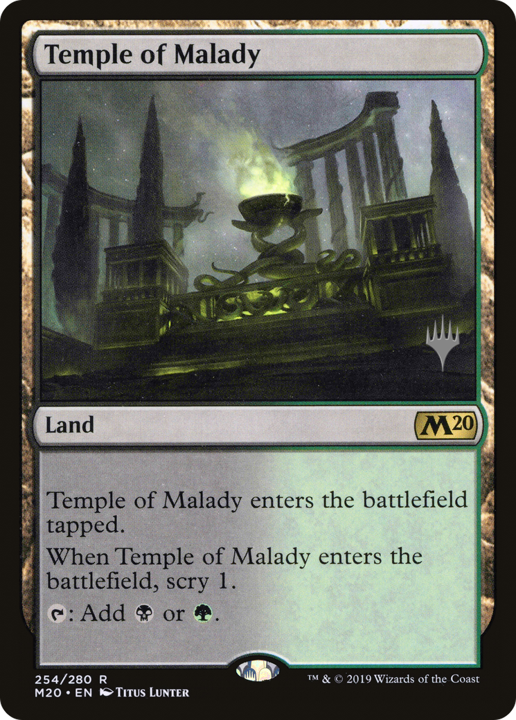 Temple of Malady (Promo Pack) [Core Set 2020 Promos] Foil