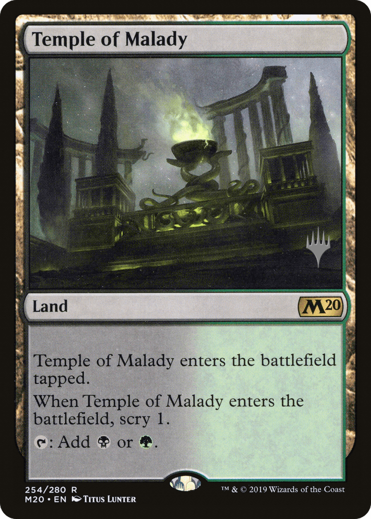 Temple of Malady (Promo Pack) [Core Set 2020 Promos] Foil