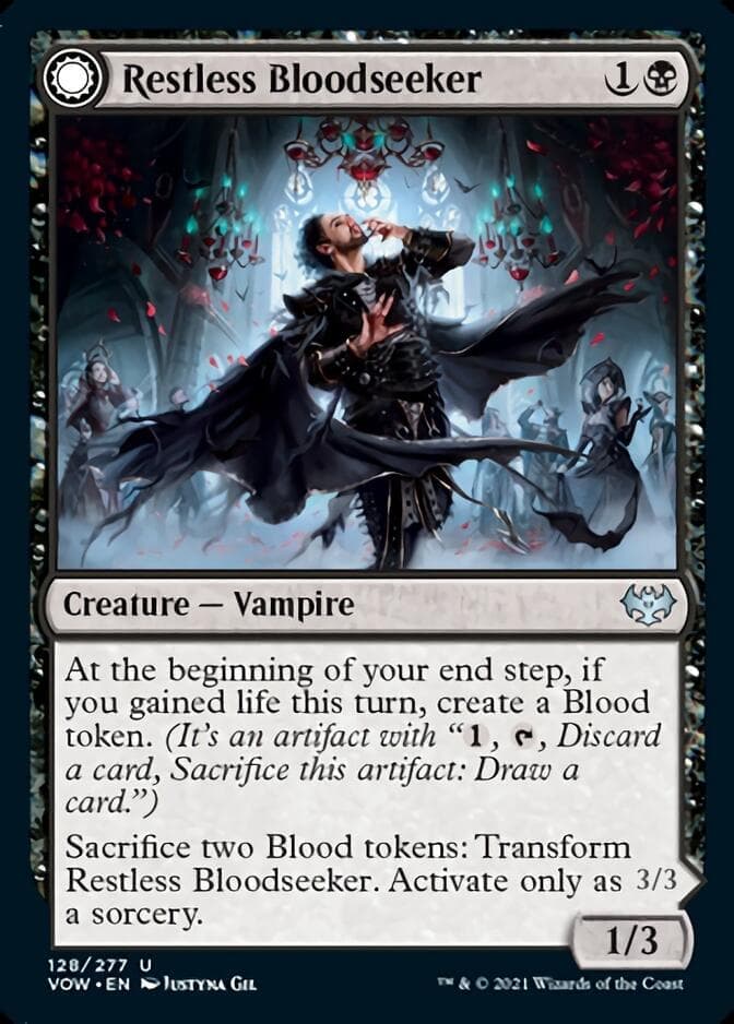 Restless Bloodseeker // Bloodsoaked Reveler [Innistrad: Crimson Vow] Foil