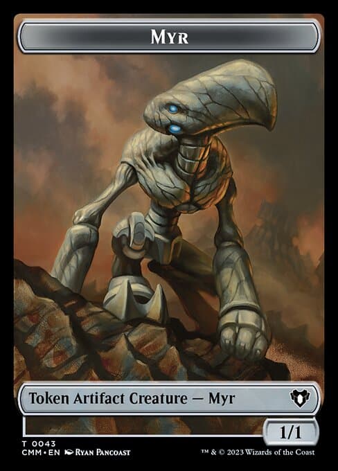 Saproling // Myr Double-Sided Token [Commander Masters Tokens] Foil