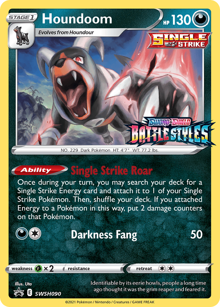 Houndoom SWSH090 (Prerelease) SWSH090/307 - SWSH Sword & Shield Promo Cards Holofoil
