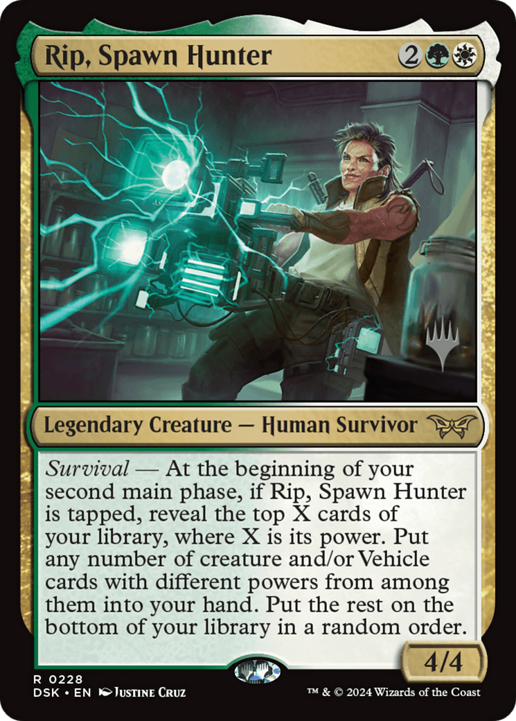 Rip, Spawn Hunter [Duskmourn: House of Horror Promos] Foil