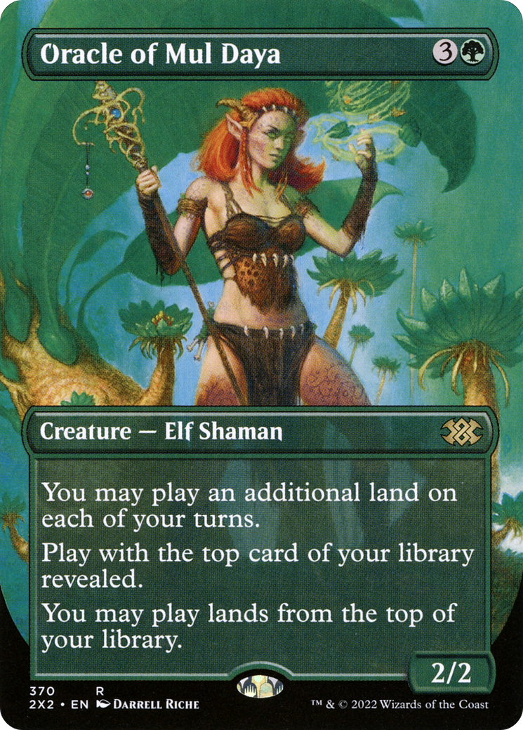 Oracle of Mul Daya (Borderless Alternate Art) [Double Masters 2022] Foil