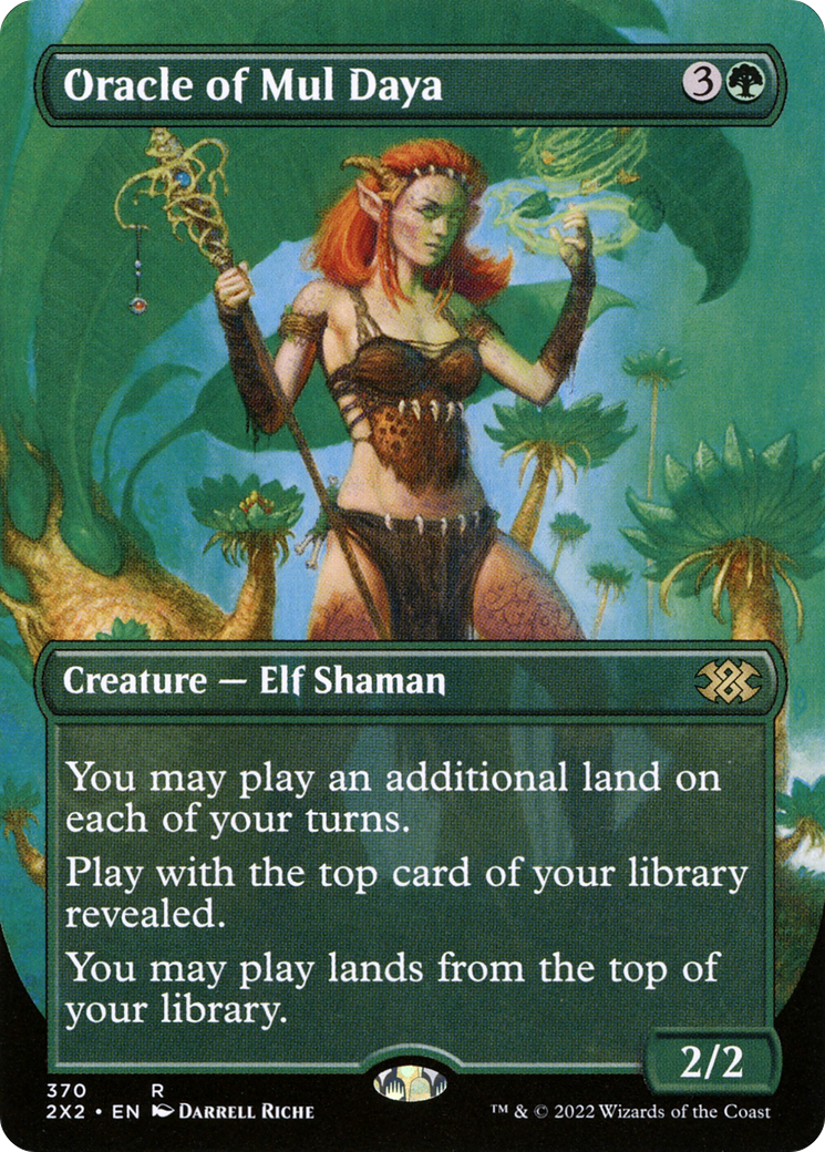 Oracle of Mul Daya (Borderless Alternate Art) [Double Masters 2022] Foil