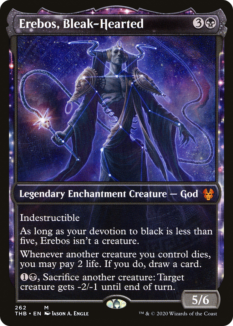 Erebos, Bleak-Hearted (Showcase) [Theros Beyond Death] Foil