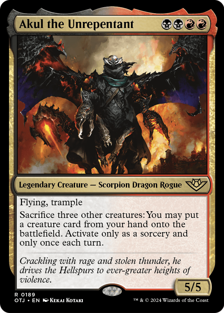Akul the Unrepentant [Outlaws of Thunder Junction] Foil