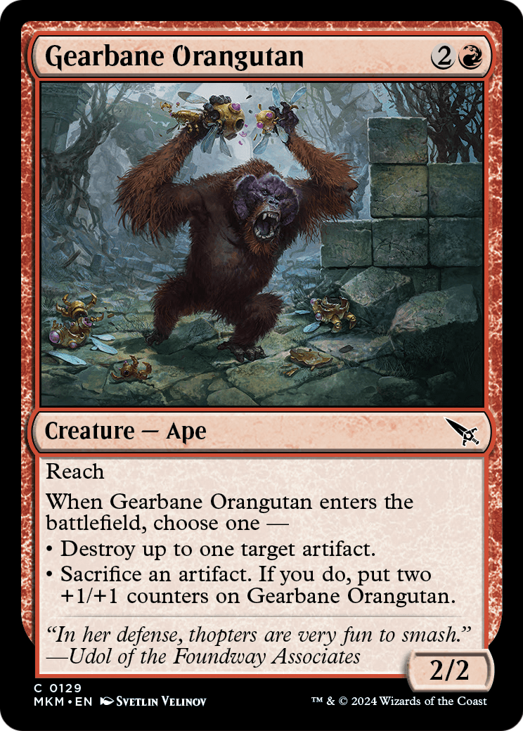 Gearbane Orangutan [Murders at Karlov Manor] Foil