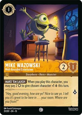 Mike Wazowski - Well-Rounded Entertainer | Cold Foil (21/207) [Attack of the Vine]