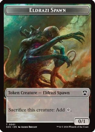 Eldrazi Spawn // Worm Double-Sided Token |  (1 // 26) [Commander: Secrets of Strixhaven]