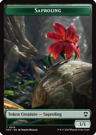Saproling // Pest (0023) Double-Sided Token |  (18 // 23) [Commander: Secrets of Strixhaven]
