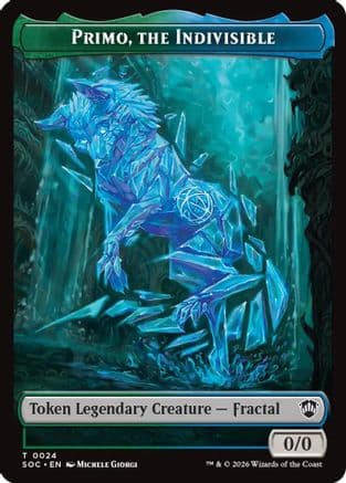 Primo, The Indivisble // Treasure Double-Sided Token |  (24 // 12) [Commander: Secrets of Strixhaven]