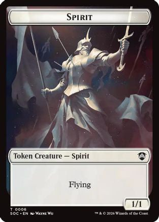 Spirit (0006) // Illusion Double-Sided Token |  (6 // 7) [Commander: Secrets of Strixhaven]