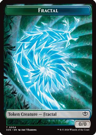 Fractal (0004) // Pest (0008) Double-Sided Token |  (4 // 8) [Secrets of Strixhaven]