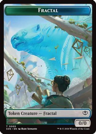 Fractal (0005) // Spirit (0011) Double-Sided Token |  (5 // 11) [Secrets of Strixhaven]