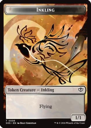 Inkling (0006) // Spirit (0010) Double-Sided Token |  (6 // 10) [Secrets of Strixhaven]