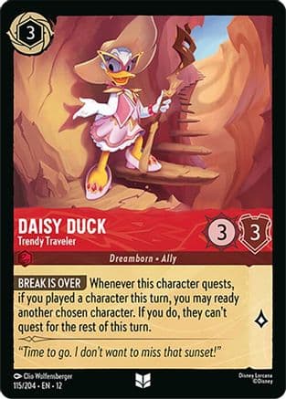 Daisy Duck - Trendy Traveler | Cold Foil (115/204) [Wilds Unknown]