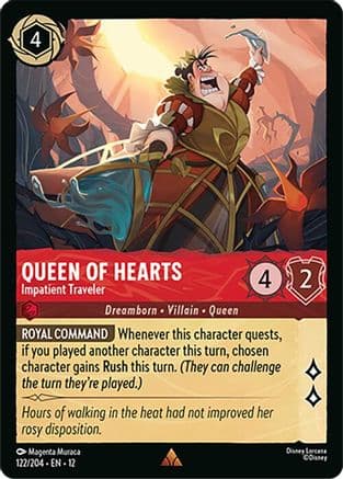 Queen of Hearts - Impatient Traveler | Cold Foil (122/204) [Wilds Unknown]
