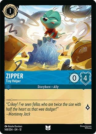Zipper - Tiny Helper | Cold Foil (148/204) [Wilds Unknown]