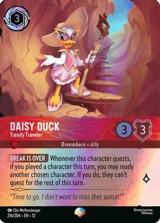 Daisy Duck - Trendy Traveler (Epic) | Holofoil (216/204) [Wilds Unknown]