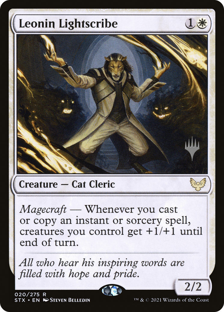 Leonin Lightscribe (Promo Pack) [Strixhaven: School of Mages Promos] Foil